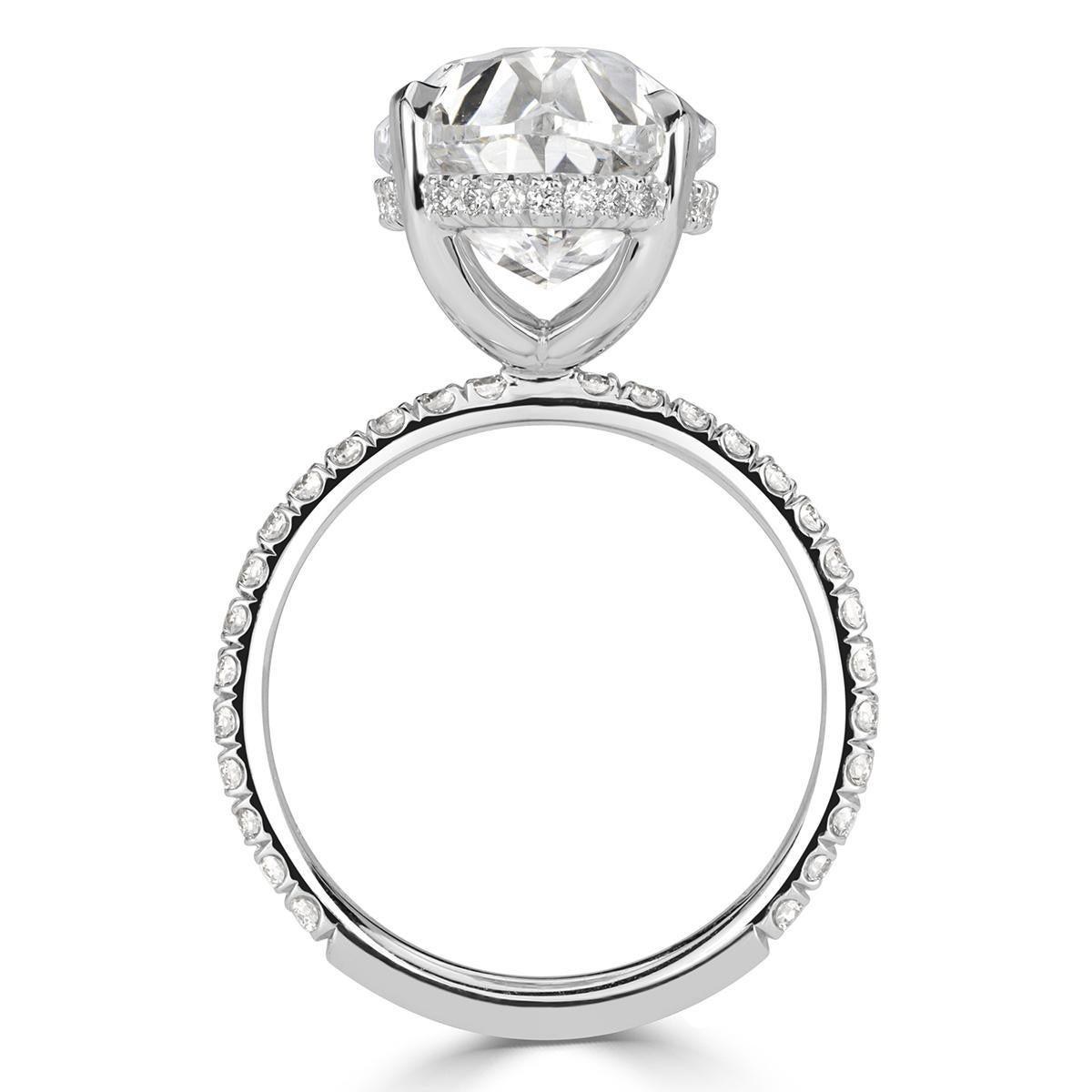 Women's or Men's Mark Broumand 8.65 Carat Oval Cut Diamond Engagement Ring
