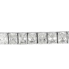 Mark Broumand Pulsera de tenis con diamantes talla radiante de 8,84 quilates en oro de 18 quilates
