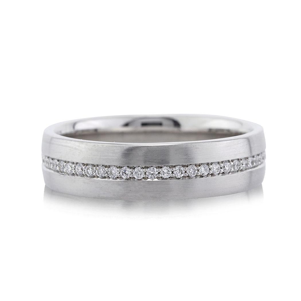 Memory-Ehering von Broumand für Herren mit 0,50 Karat rundem Diamant im Brillantschliff (Moderne) im Angebot