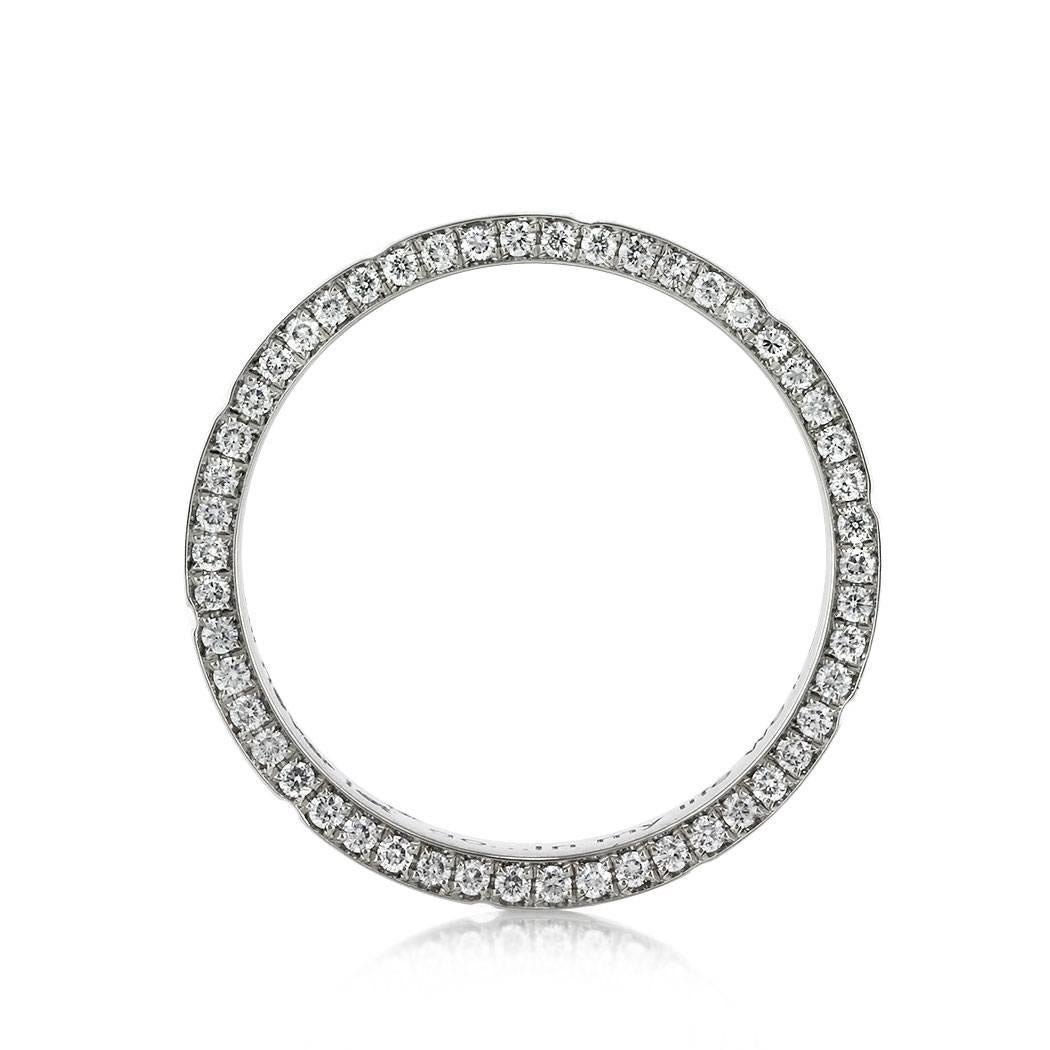 Hochzeitsring von Mark Broumand für Männer mit 1,30 Karat rundem Diamant im Brillantschliff (Moderne) im Angebot