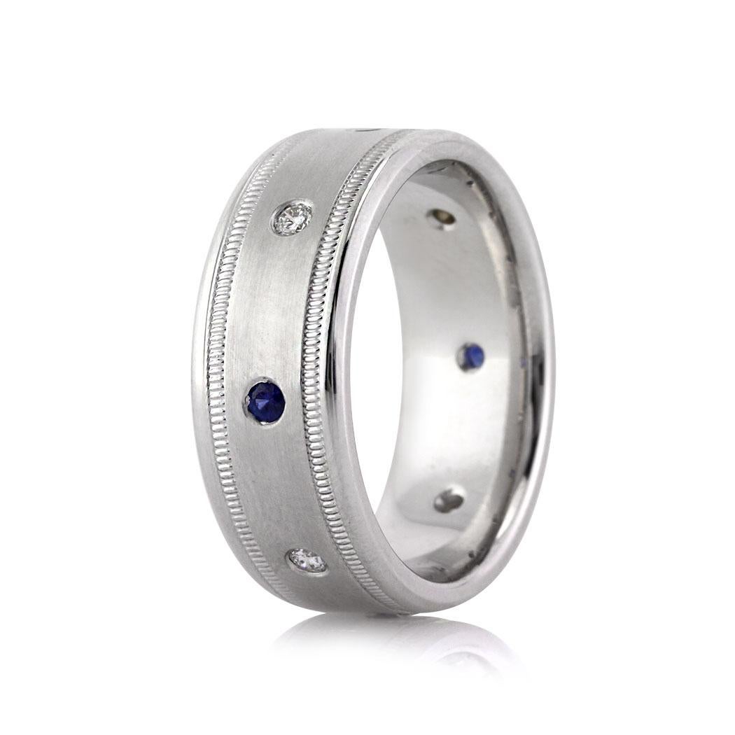 men's sapphire wedding band