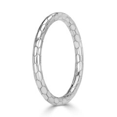 Alianza en escamas Mark Broumand de oro blanco de 18 quilates