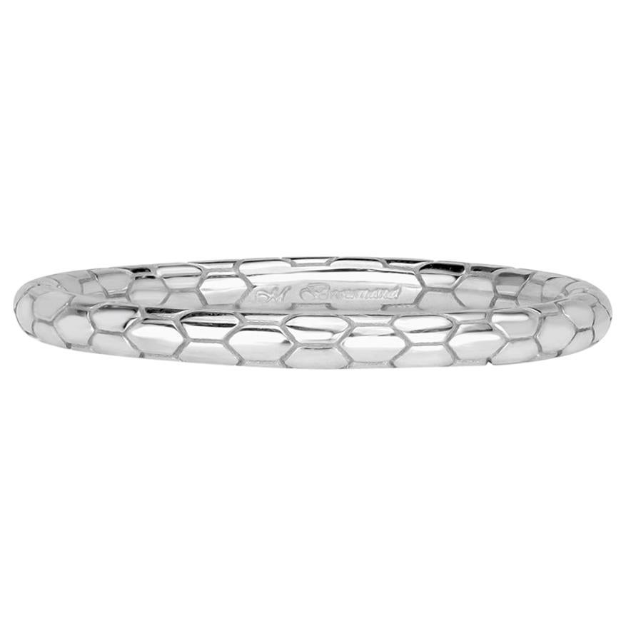 Mark Broumand Scale Wedding Band in Platinum For Sale