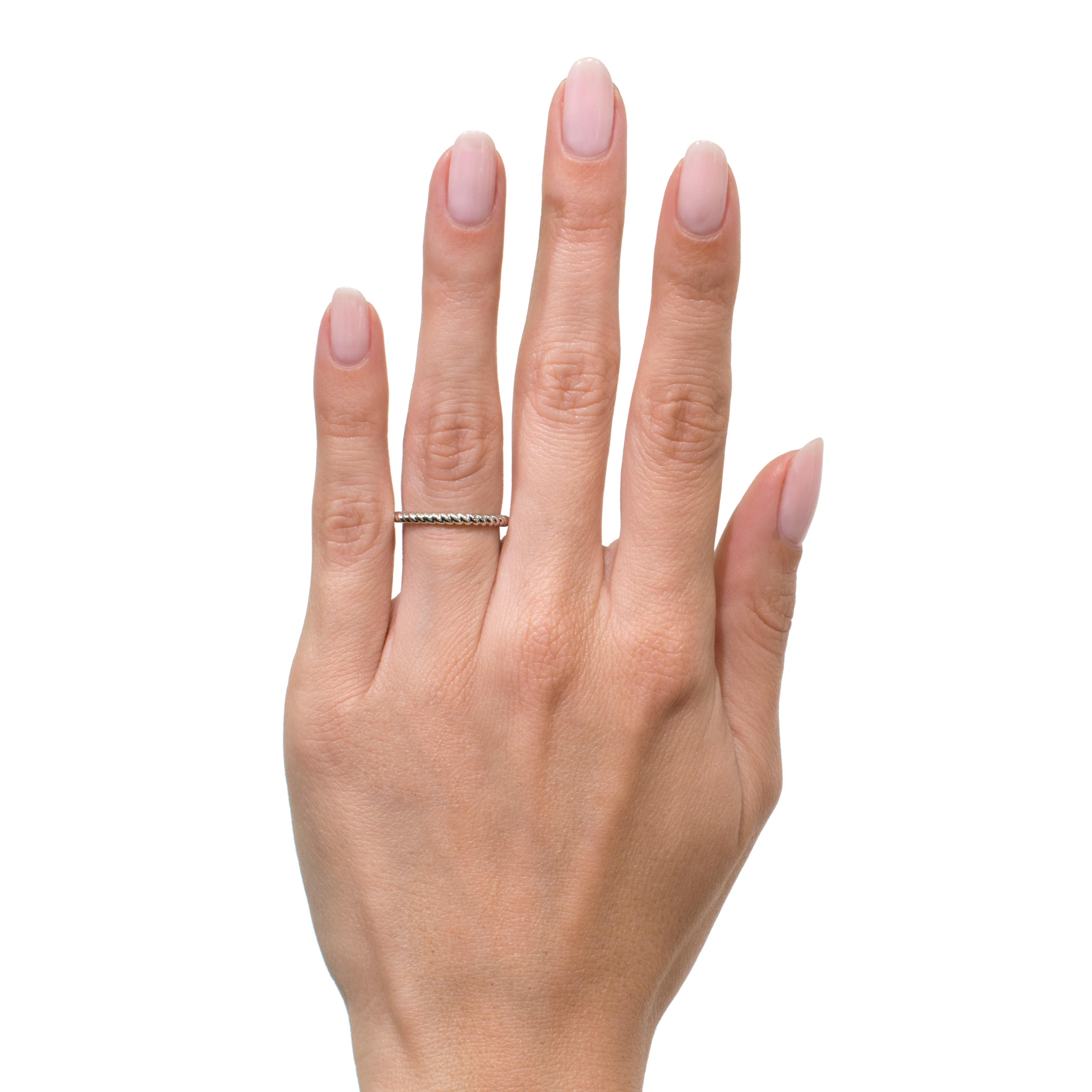 Mark Broumand, alliance en corde torsadée en or blanc 18 carats Unisexe en vente