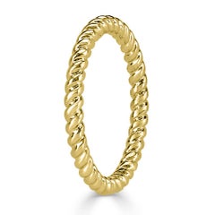 Mark Broumand Twisted Rope Wedding Band in 18 Karat Yellow Gold