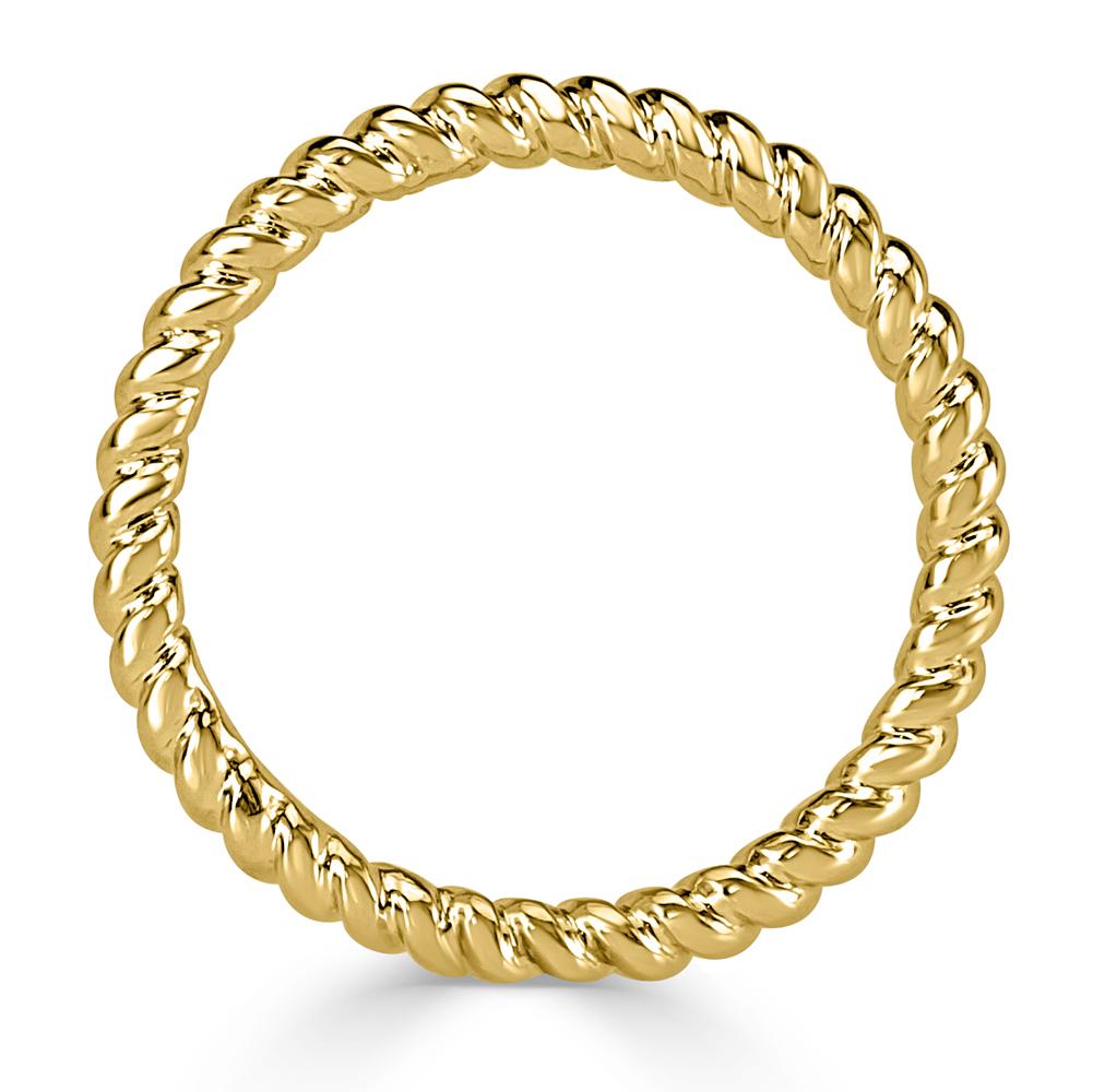 Mark Broumand Twisted Rope Wedding Band in 18 Karat Yellow Gold In New Condition For Sale In Los Angeles, CA