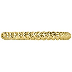 Mark Broumand Twisted Rope Wedding Band in 18 Karat Yellow Gold