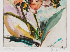 O. Phalenopsis - Orange Orchid Flower Hand-painted Print