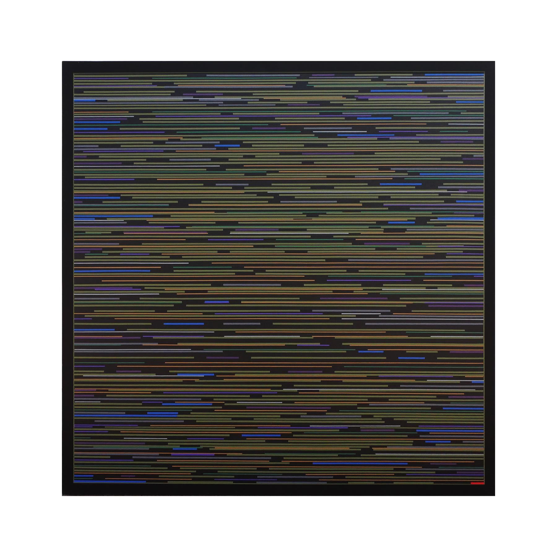 VM 4 - Peinture abstraite gomtrique  rayures colores - Painting de Mark Byckowski