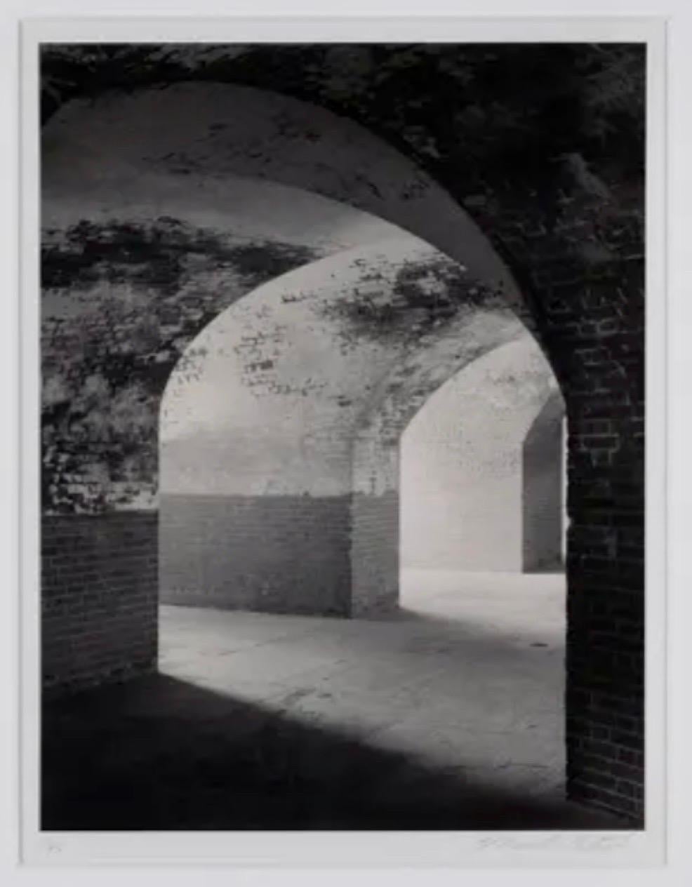 Mark Citret, American, b. 1949.
"Third Story Arches", Fort Point, 1998
Silver gelatin print hand signed and editioned 1/45 in pencil along lower edge.
Published: "Along the Way" Mark Citret, Published Custom & Limited Editions, San Francisco, 1999.