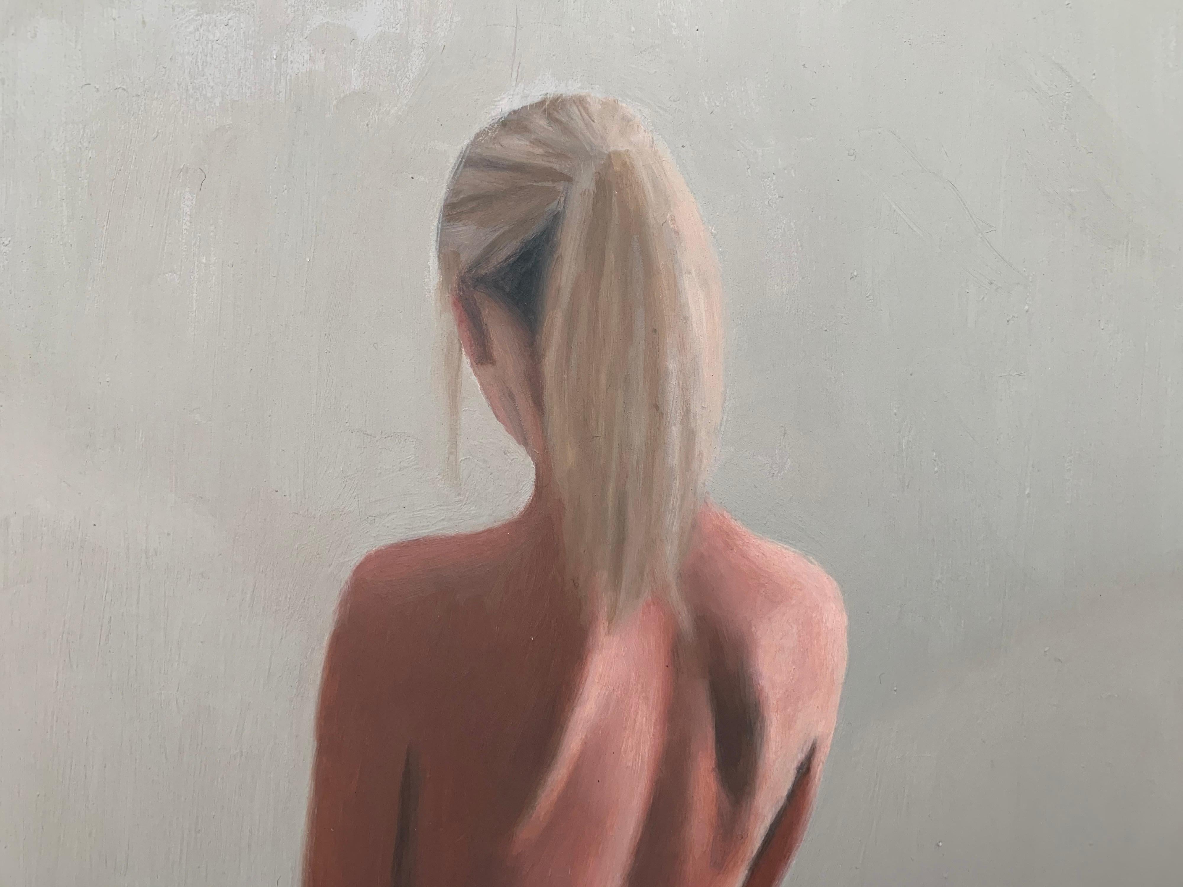 Oil Painting of Standing Female Nude Figure by British Contemporary Artist Mark Clark

Art measures 8 x 17 inches
Frame measures 14 x 23 inches (approx.)

Mark Clark is a British Artist, born in 1959. Clark is a graduate of the Loughborough College