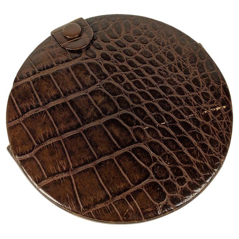 View of Mark Cross Art Deco Travel Mirror For Sale at 1stDibs
