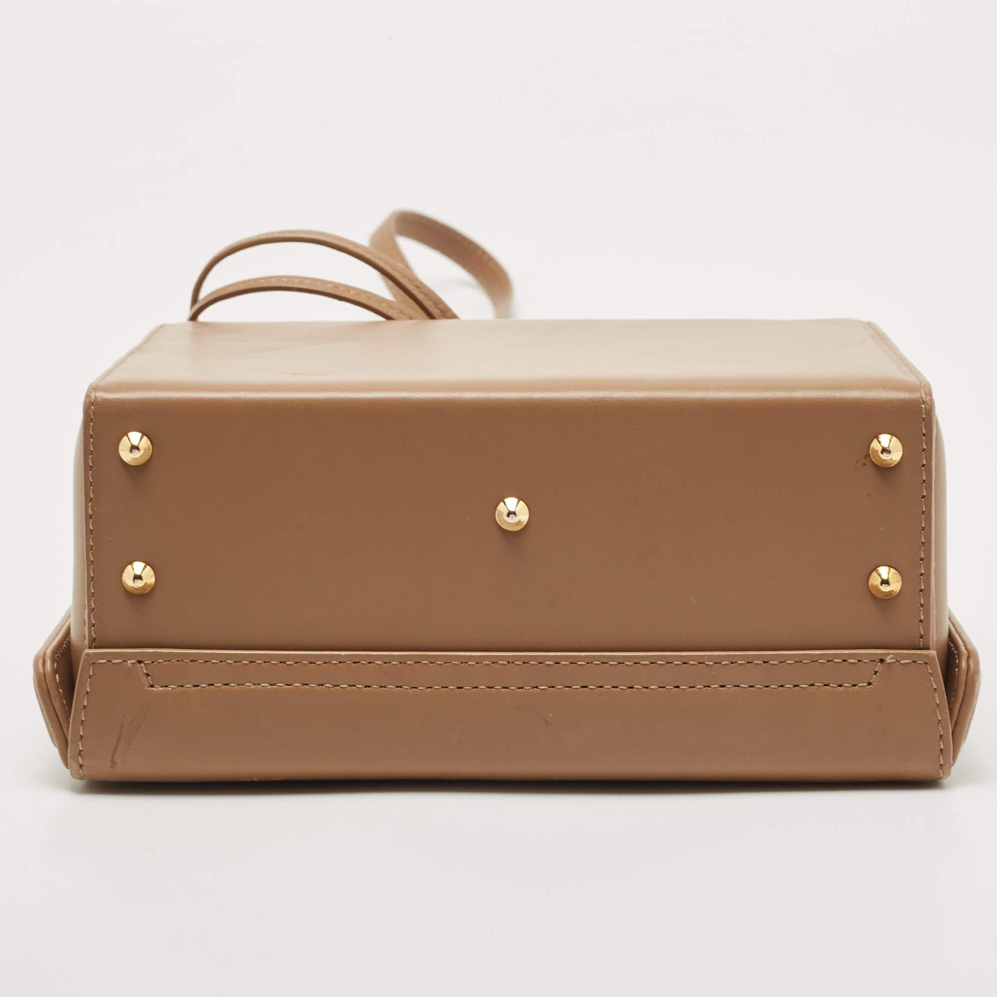 Mark Cross Beige Leather Grace Box Bag 6