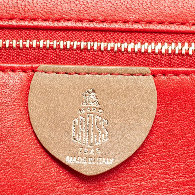Pre-owned Mark Cross Beige Leather Grace Box Bag