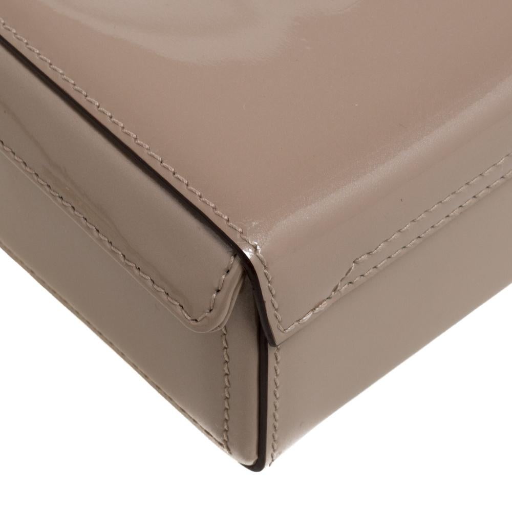 Mark Cross Beige Patent Leather Mini Grace Box Bag 1