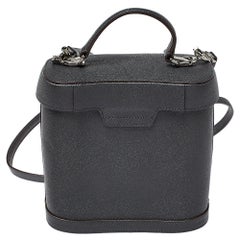 Mark Cross Black Leather Benchley Top Handle Bag