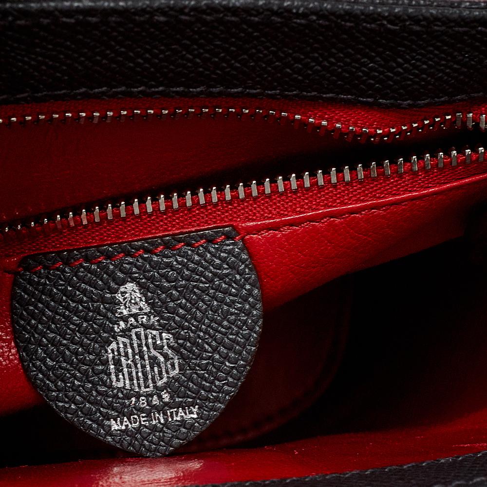 Mark Cross Black Leather Benchley Top Handle Bag 1