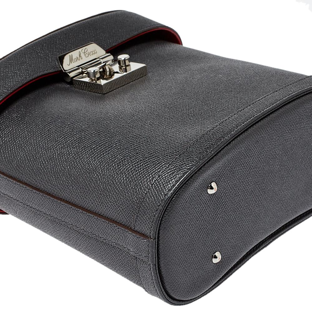 Mark Cross Black Leather Benchley Top Handle Bag 3