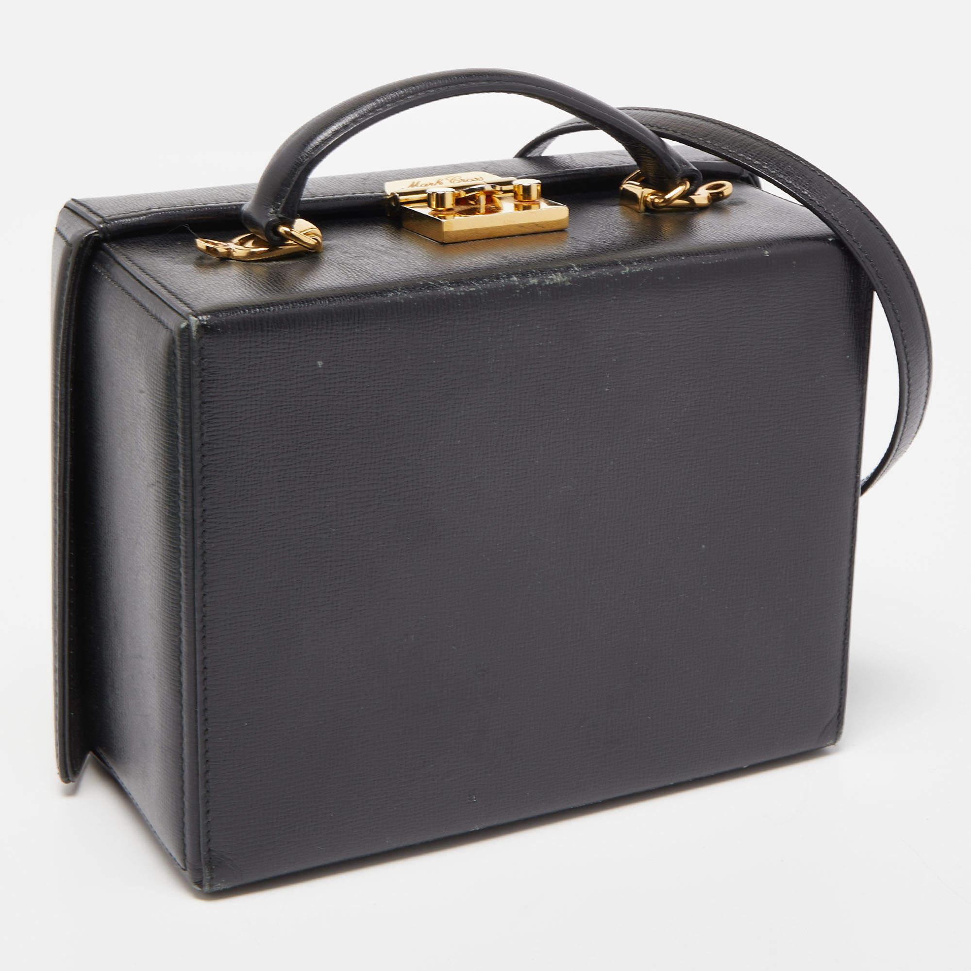 Women's Mark Cross Black Leather Grace Box Bag