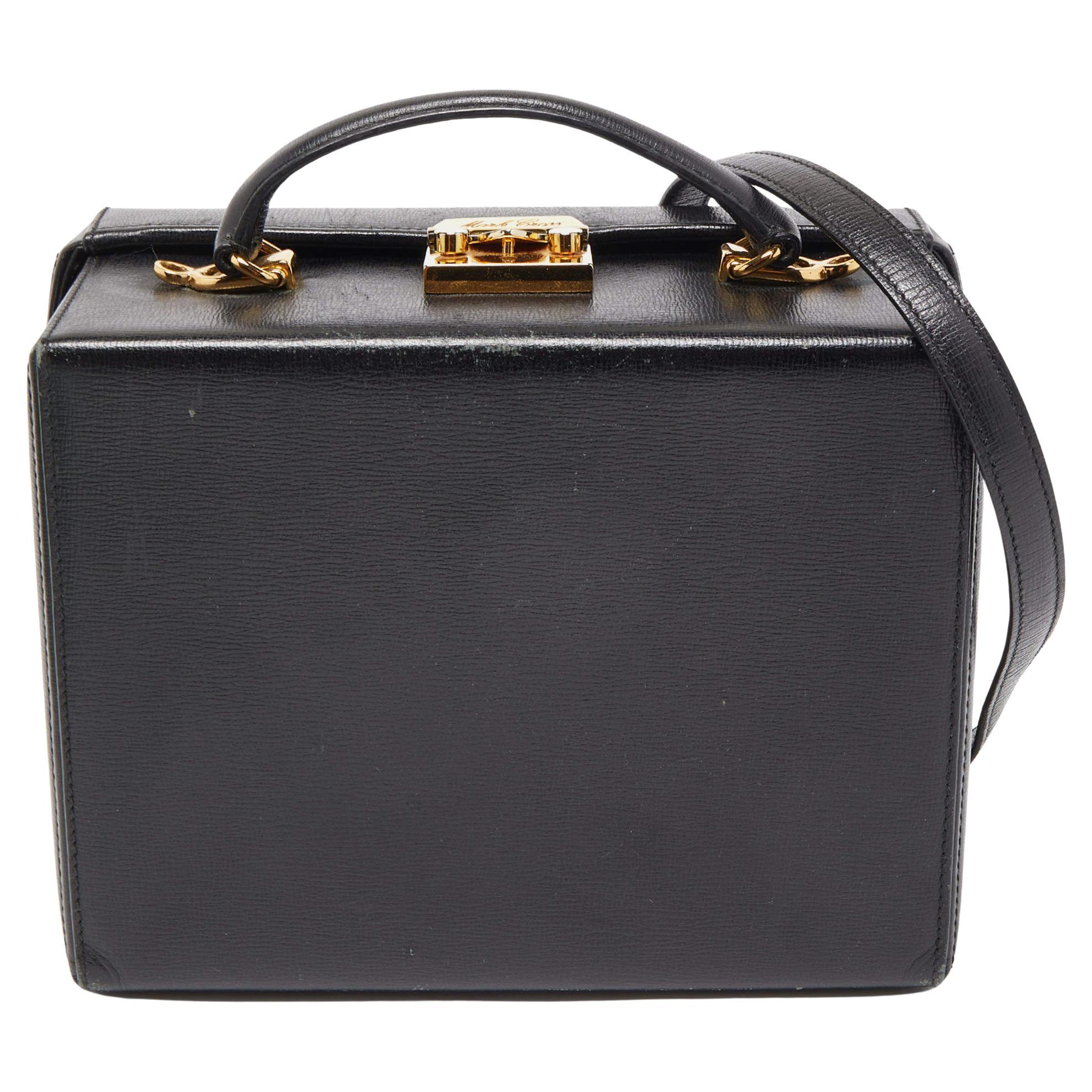 Mark Cross Black Leather Grace Box Bag