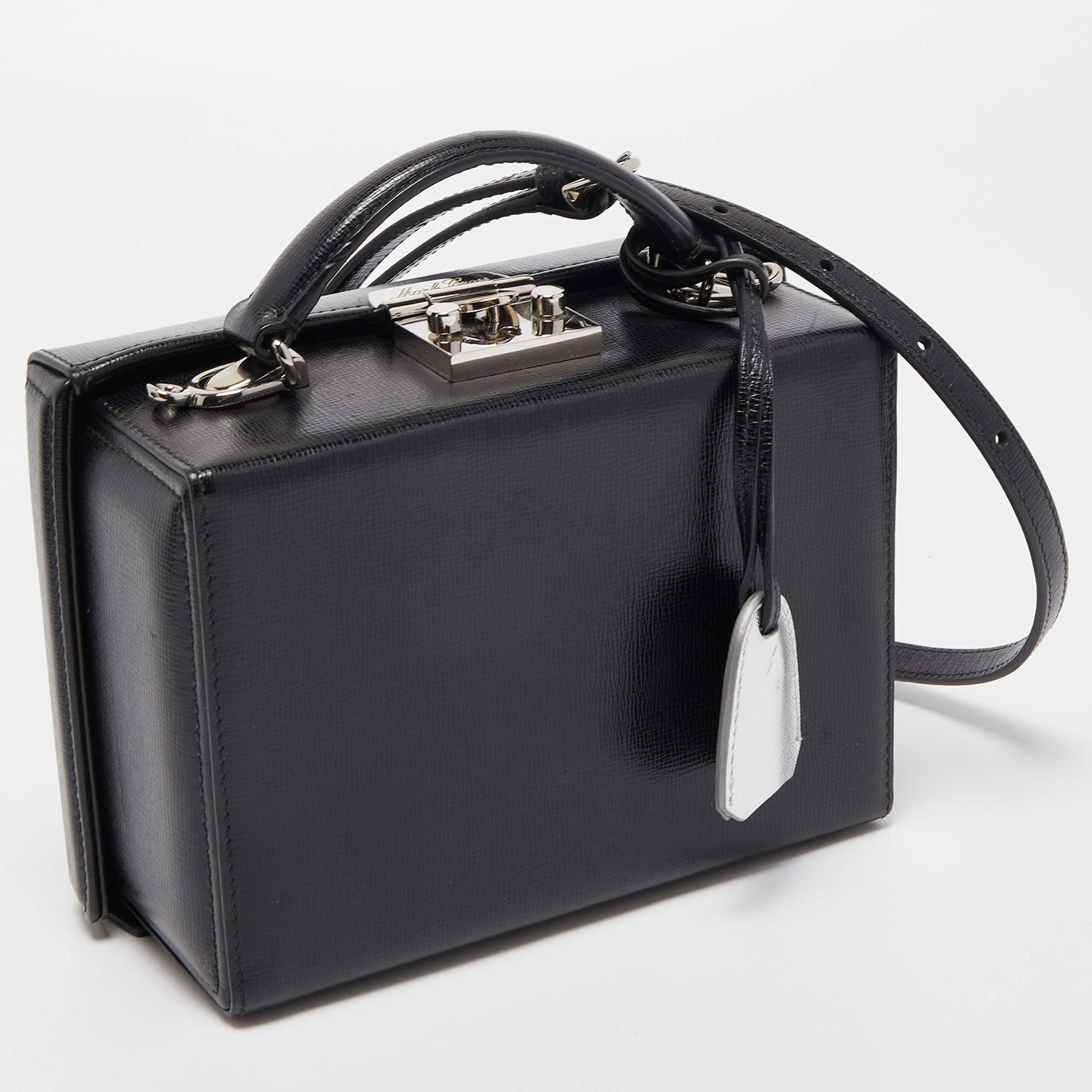 Women's Mark Cross Black Leather Small Galaxy Grace Box Bag