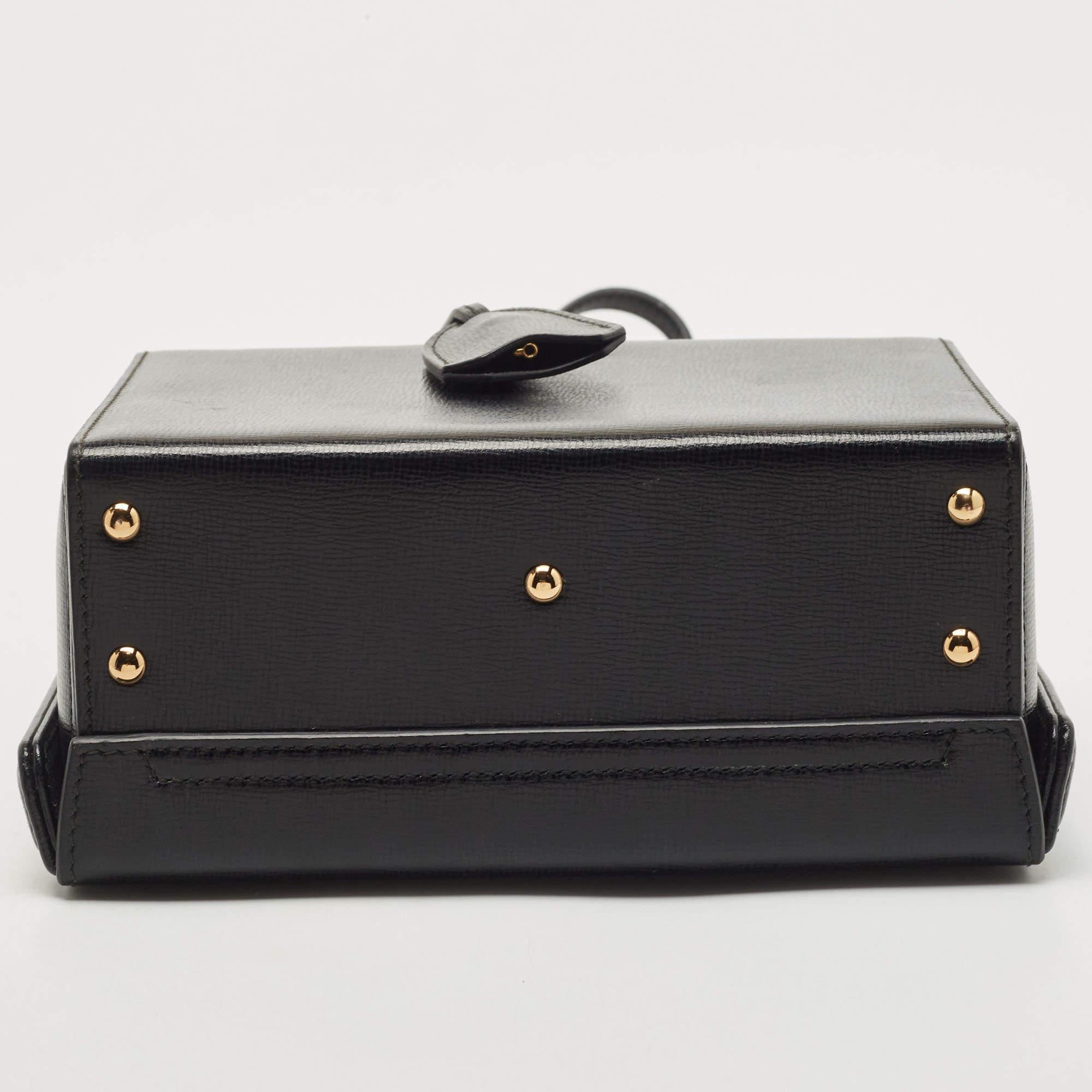 Mark Cross Black Leather Small Galaxy Grace Box Bag 4
