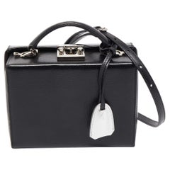 Mark Cross Black Leather Small Galaxy Grace Box Bag