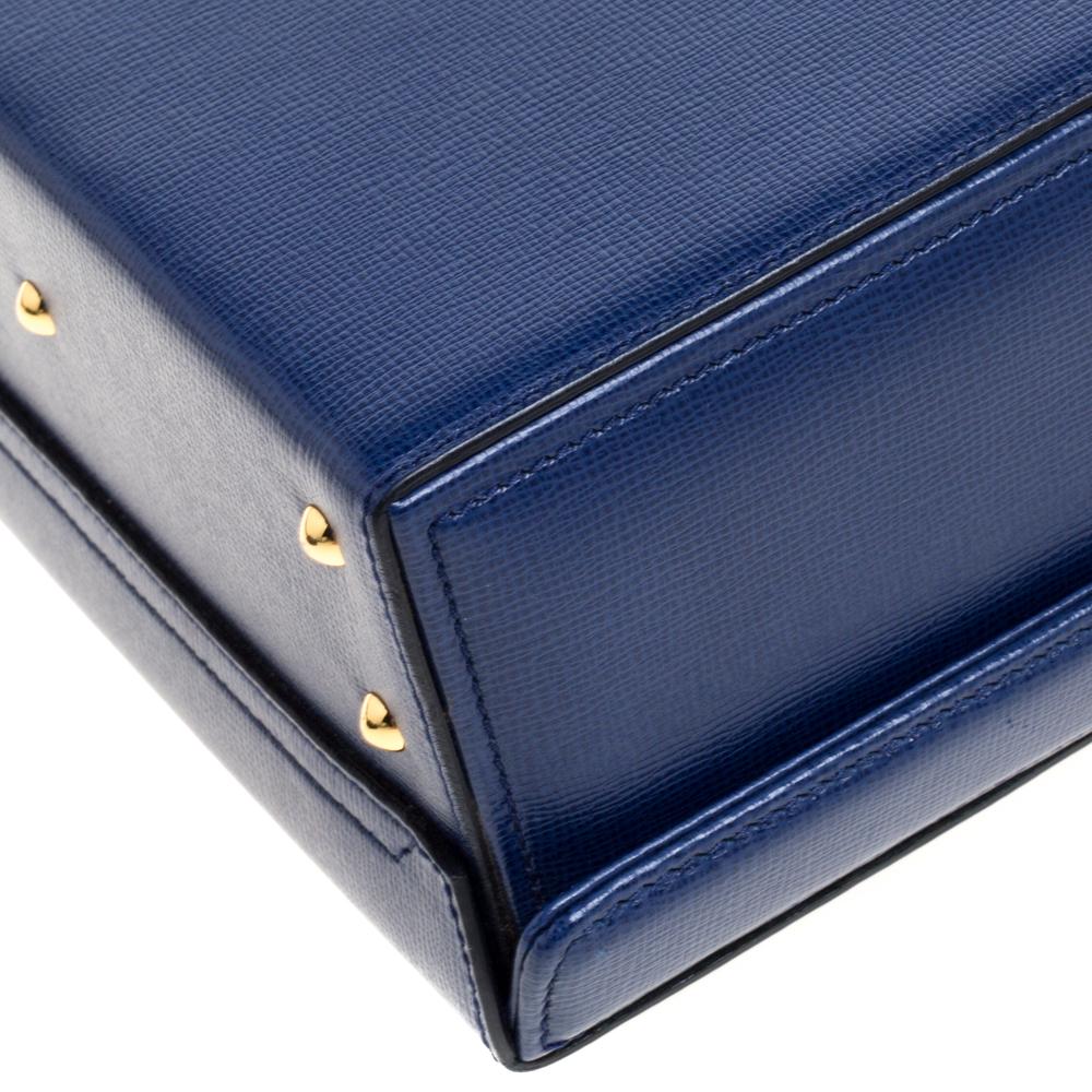 Mark Cross Blue/Pink Leather Grace Box Bag 2