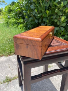 Caja de madera de brezo Mark Cross Hecha a mano en Florencia, Italia