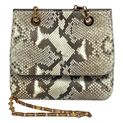 Mark Cross Earthtone Python Umhängetasche GHW