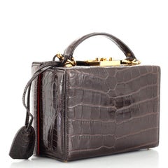Mark Cross Grace Box Bag Crocodile Small