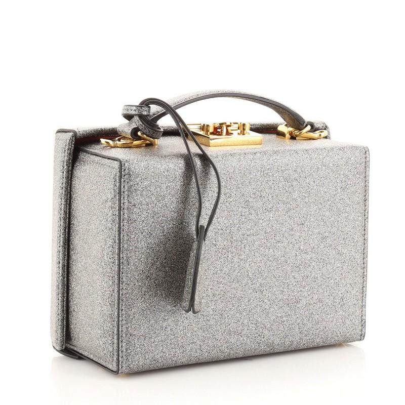 Gray Mark Cross Grace Box Bag Leather Small