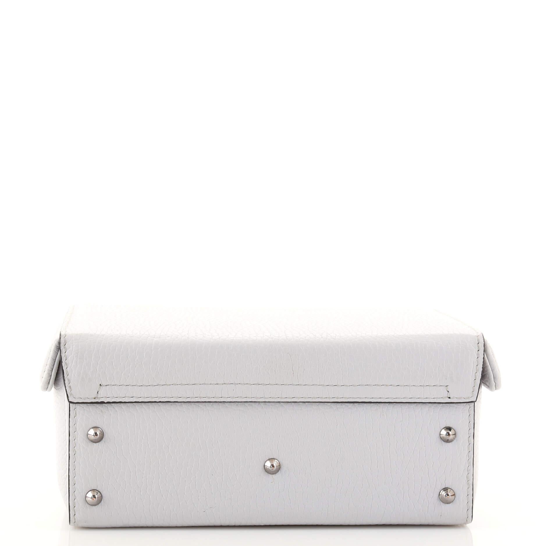 Mark Cross Grace Box Bag Leather Small In Good Condition For Sale In NY, NY