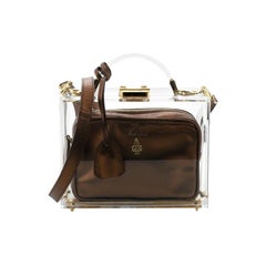 Mark Cross  Grace Box Bag Pexiglass and Leather Small