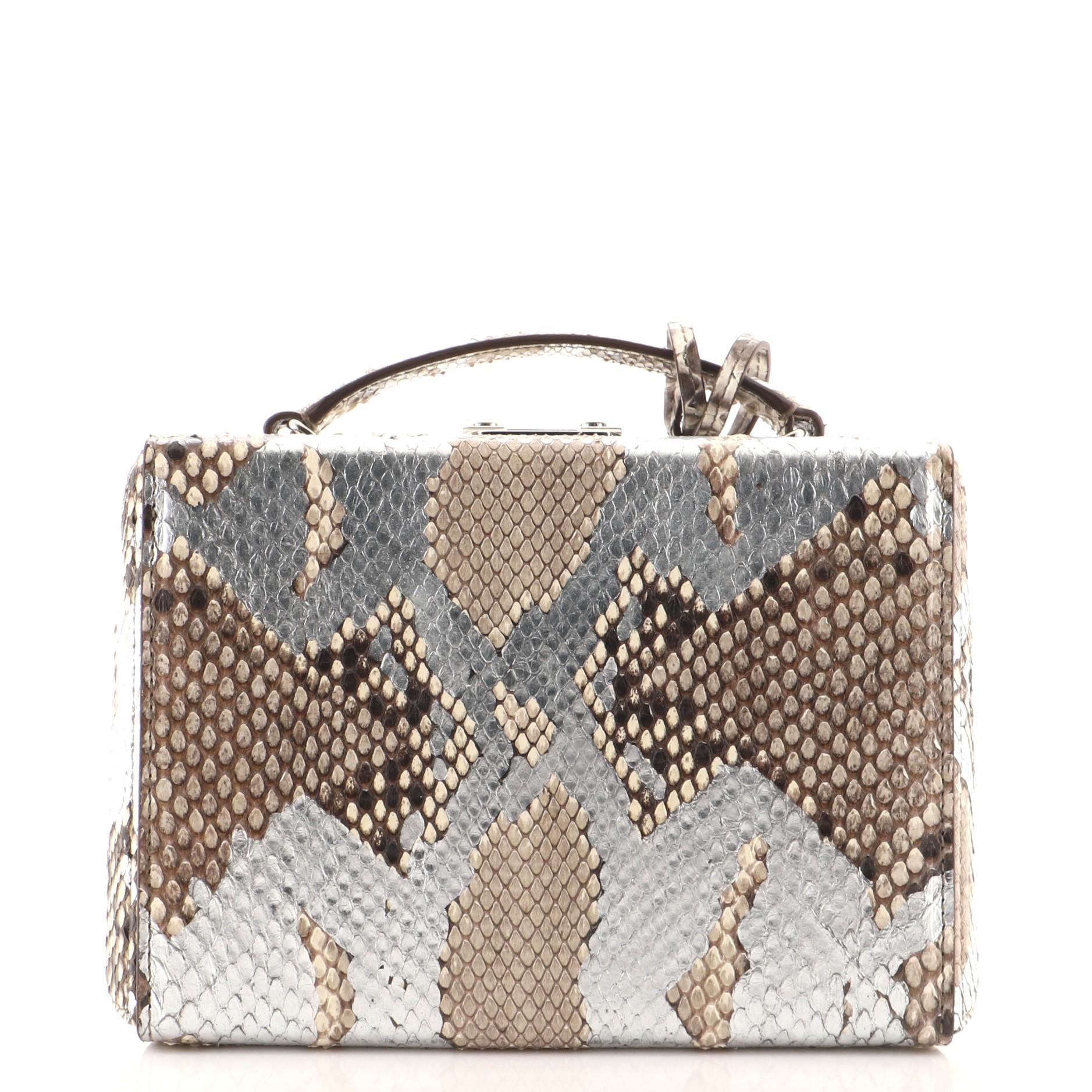Women's or Men's Mark Cross Grace Box Bag Python Small