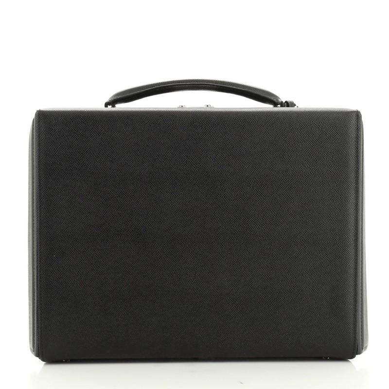 Black Mark Cross Grace Box Briefcase Leather Small 