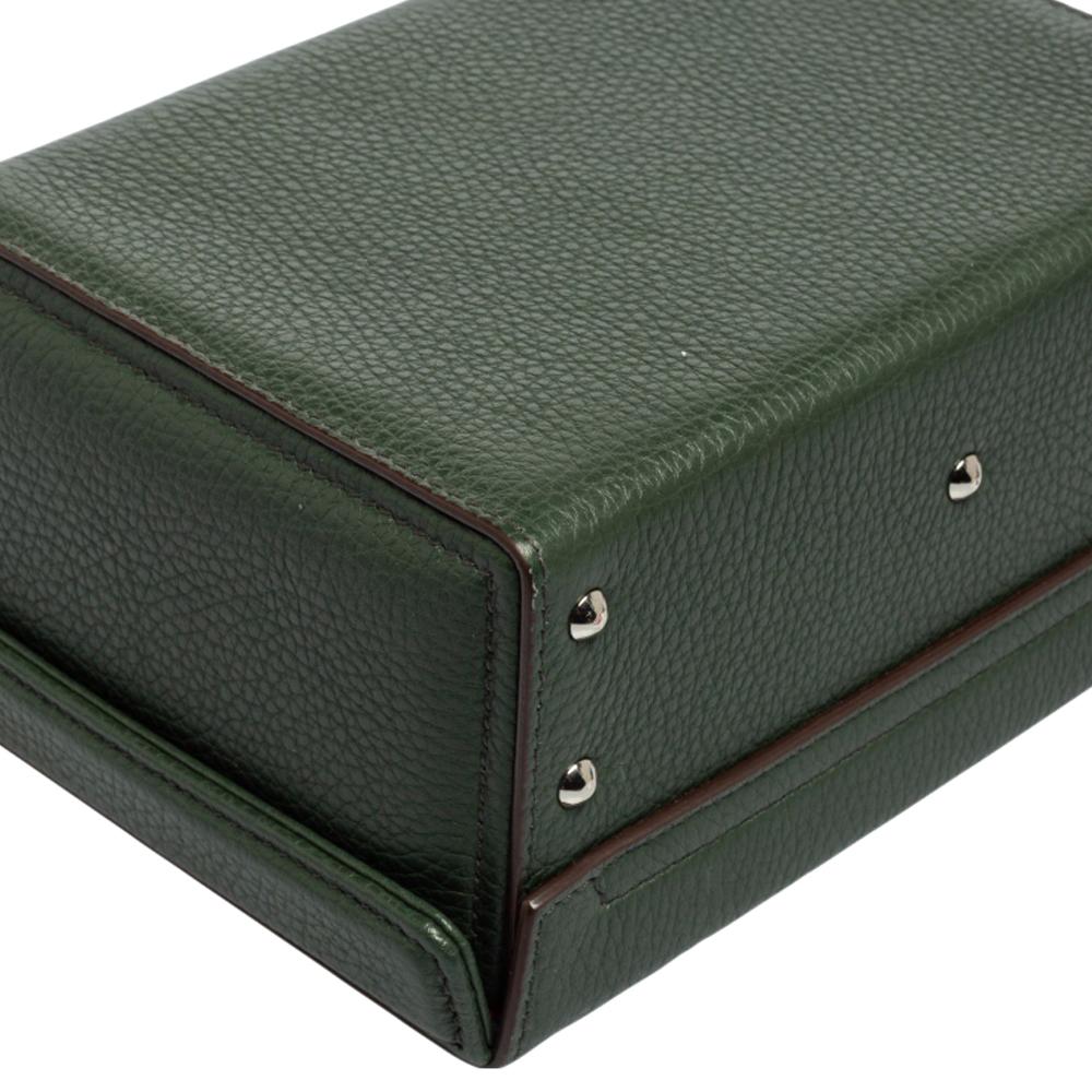 Mark Cross Green Leather Small Grace Box Bag 5