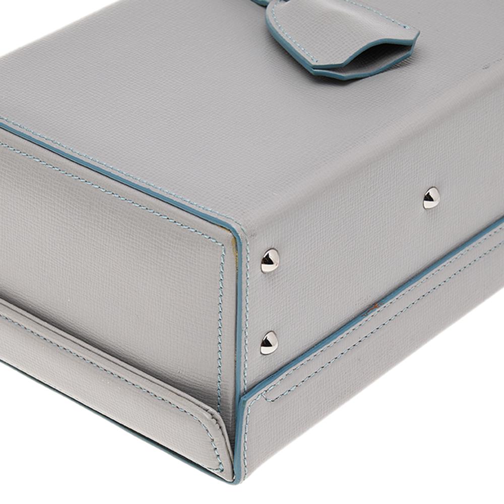Women's Mark Cross Grey Leather Small Grace Box Bag