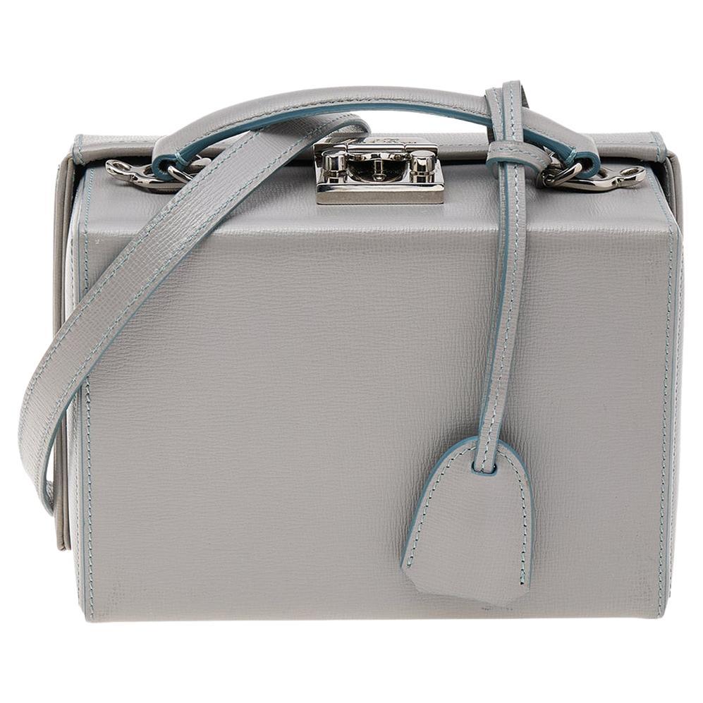 Mark Cross Grey Leather Small Grace Box Bag