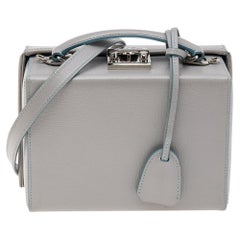 Mark Cross Grey Leather Small Grace Box Bag