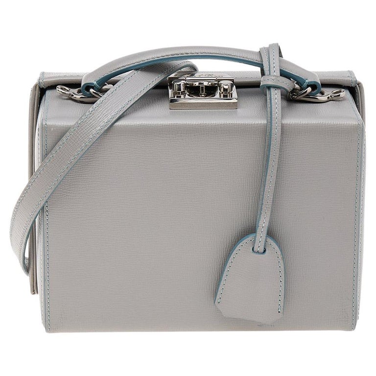 Mark Cross Grey Leather Small Grace Box Bag at 1stDibs  mark cross vintage  bag, mark cross white bag, leather box briefcase