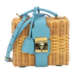 Mark Cross Harley Bag Wicker and Leather Small