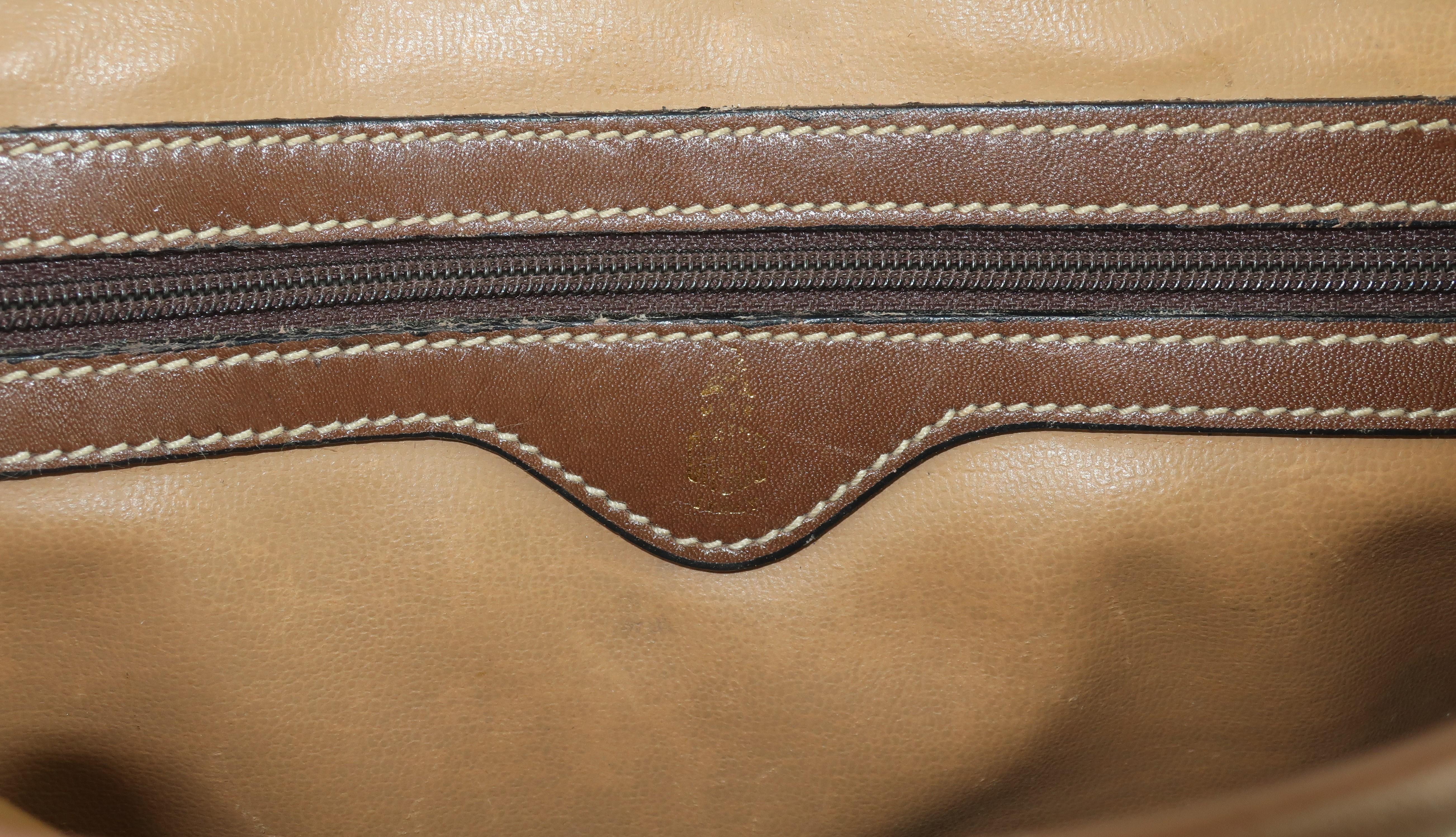Mark Cross Houndstooth Leather Shoulder Handbag 1