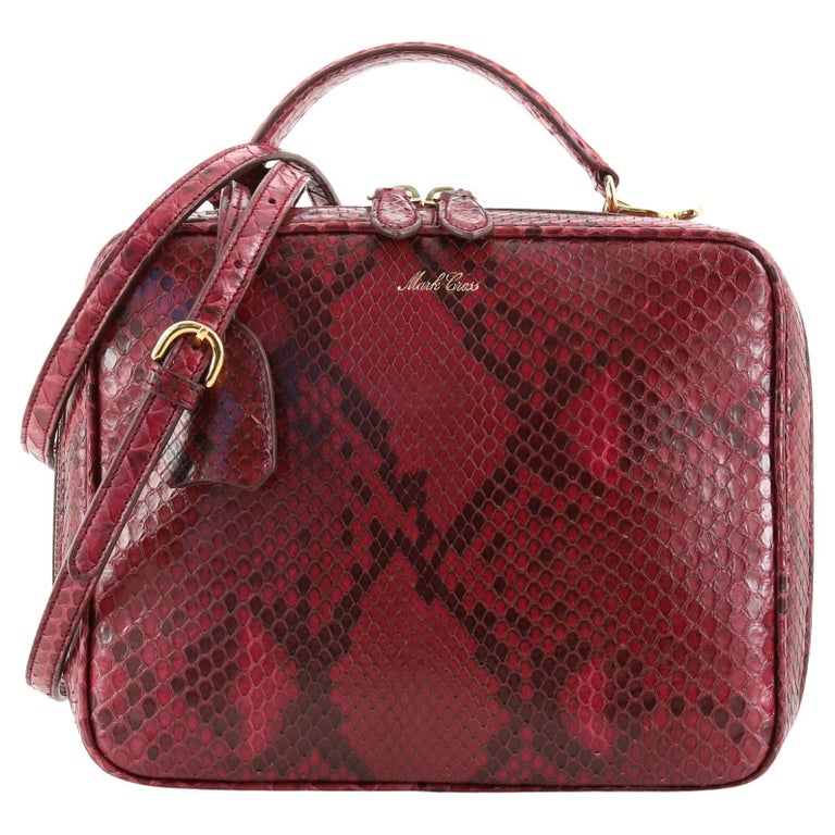 Mark Cross Laura Crossbody Bag Python Medium For Sale at 1stDibs