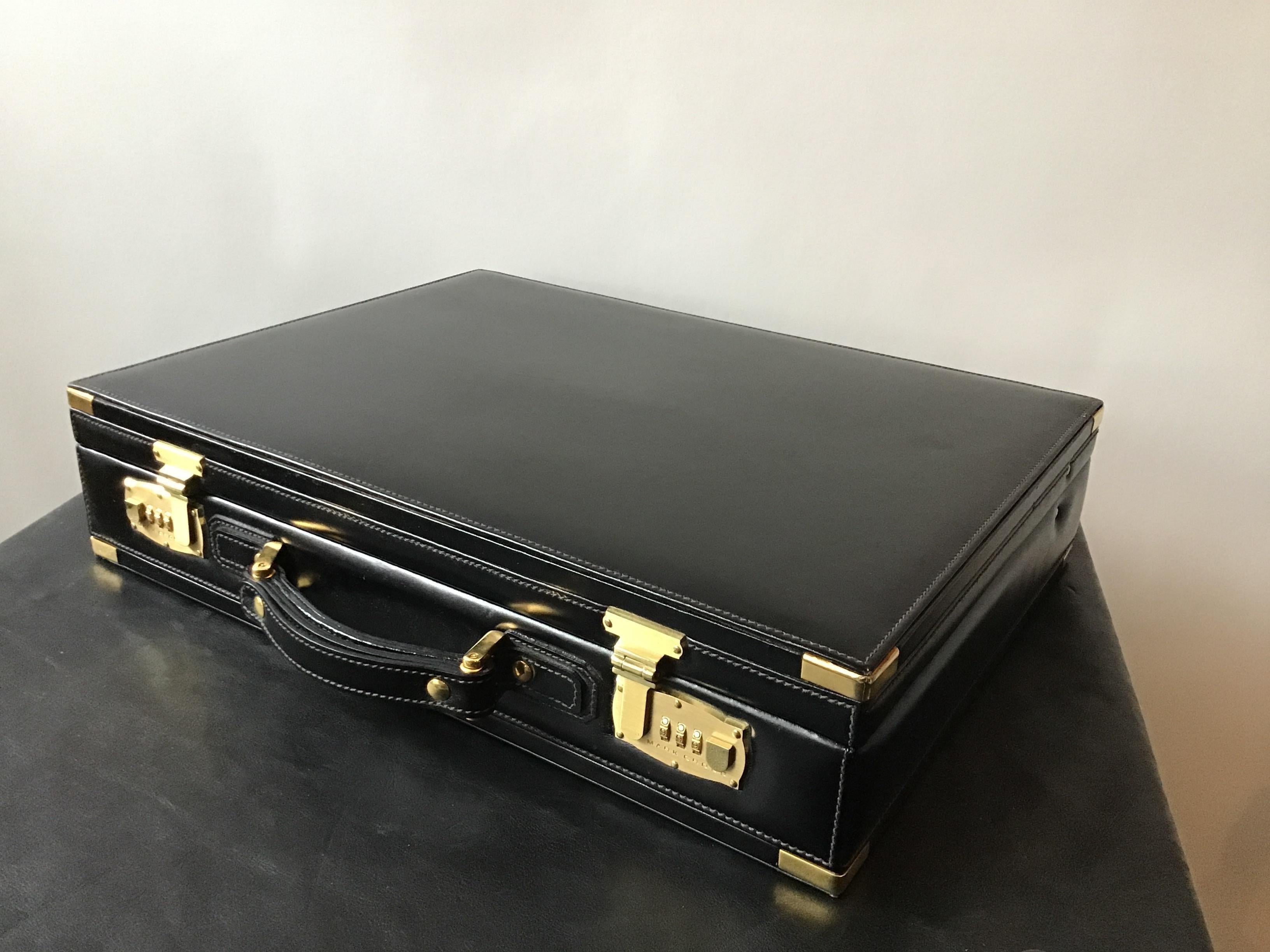 Mark Cross leather attaché case.