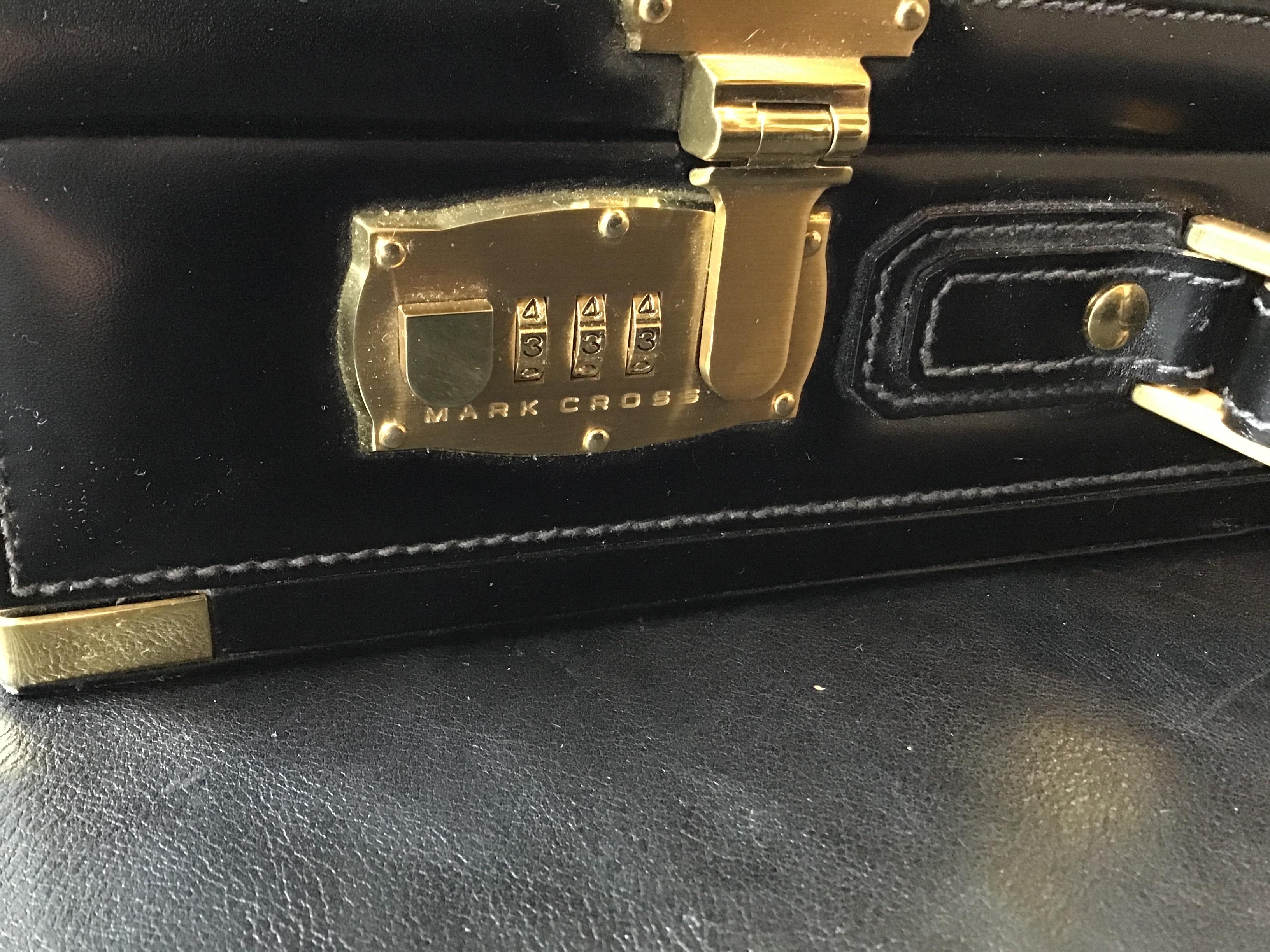 Contemporary Mark Cross Leather Attaché Case For Sale