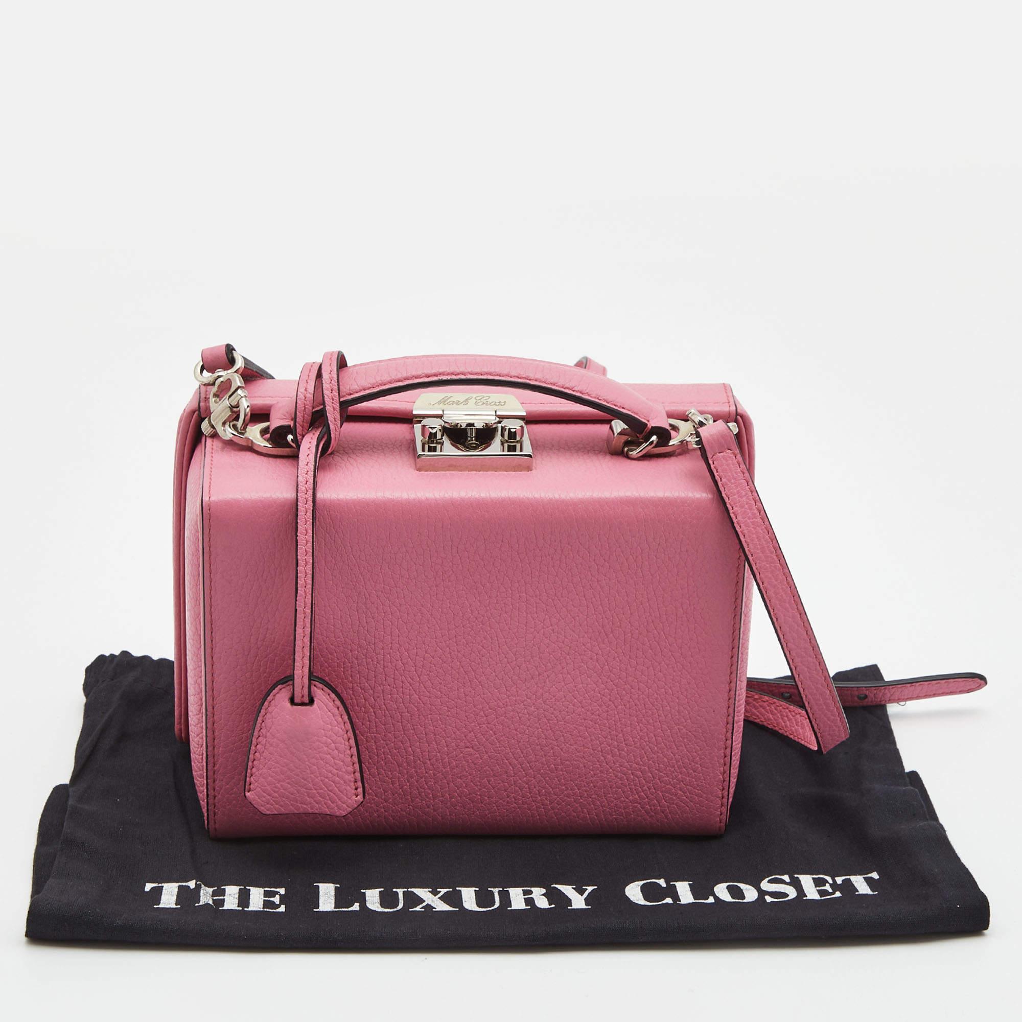 Mark Cross Light Pink Leather Grace Box Bag 7