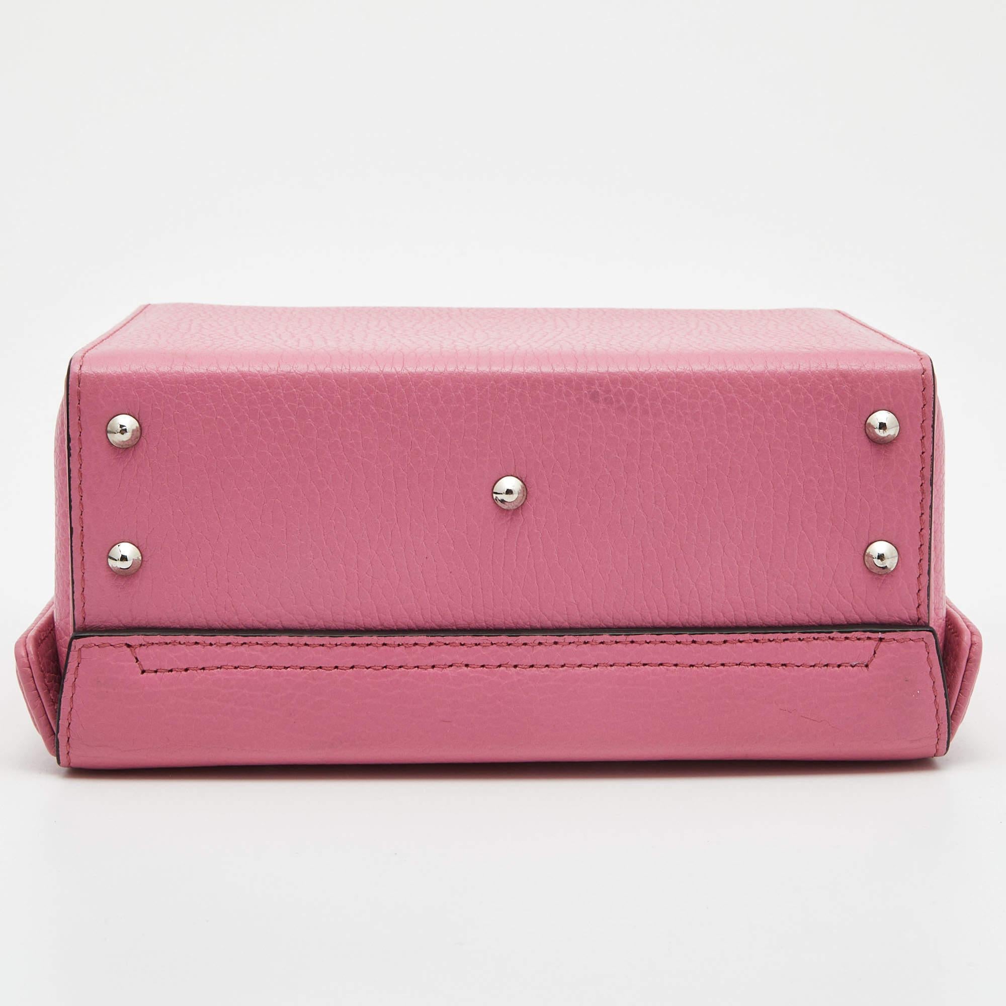 Mark Cross Light Pink Leather Grace Box Bag 2