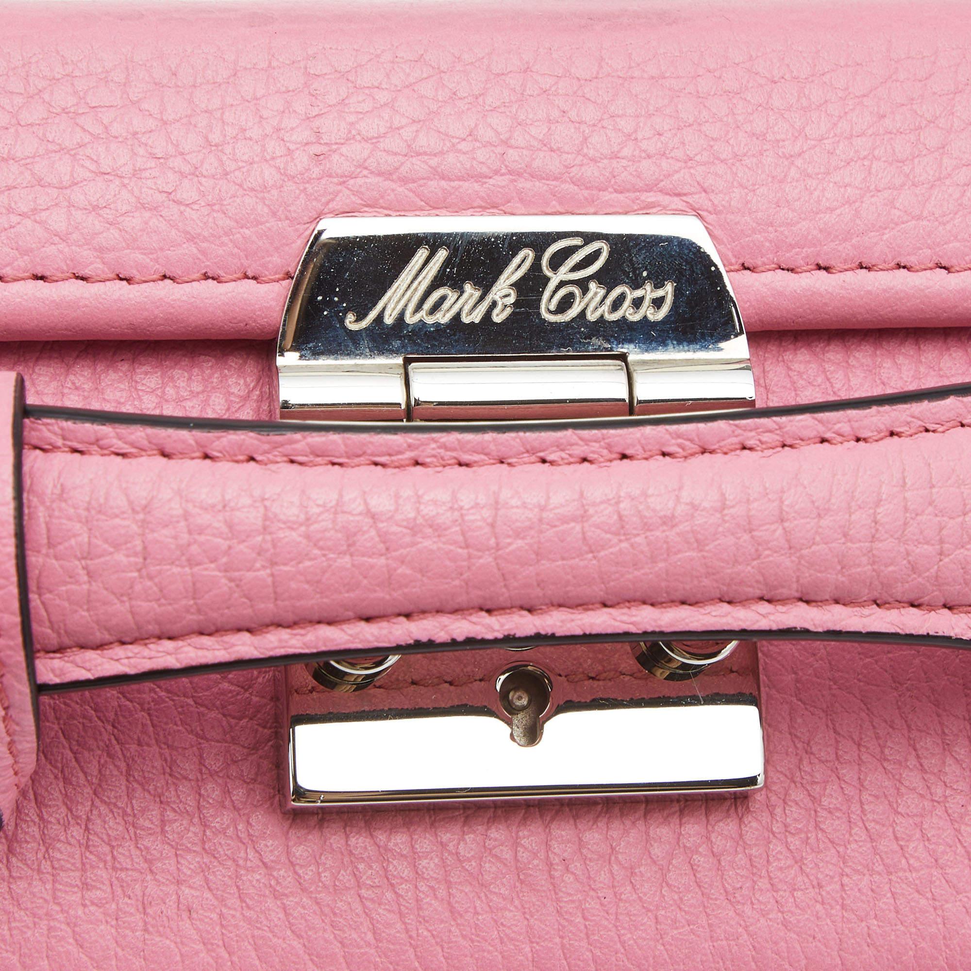 Mark Cross Light Pink Leather Grace Box Bag 3