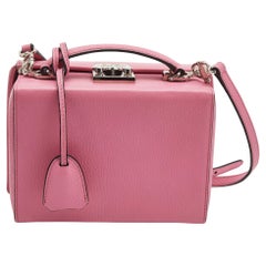 Mark Cross Light Pink Leather Grace Box Bag